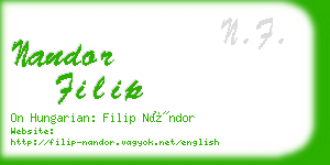 nandor filip business card